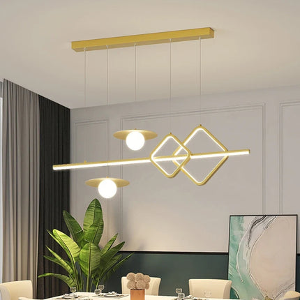 Lustre suspension nordique géométrique pour restaurants et bars — LZ4X9T2