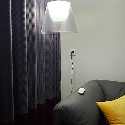 lampadaire moderne en acier inoxydable avec abat-jour acrylique led