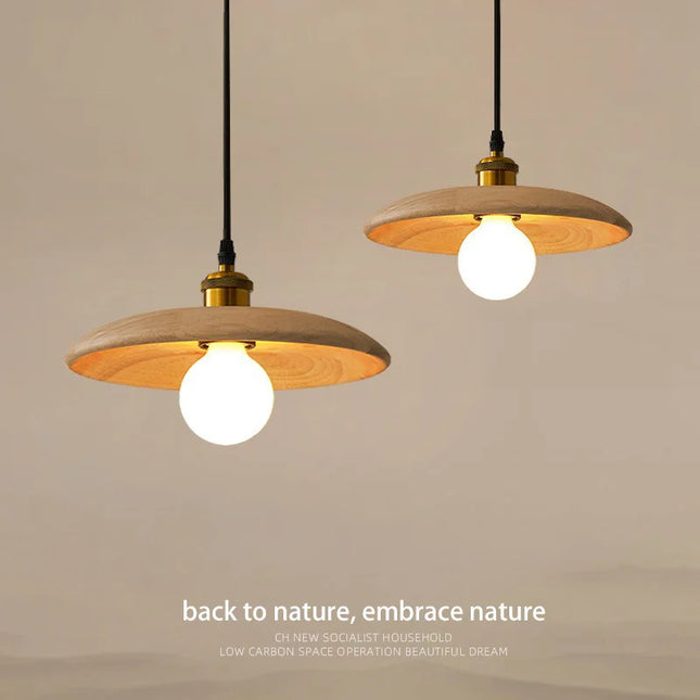 Suspension minimaliste en bois massif design moderne — LZ4X9J