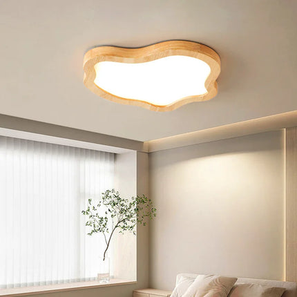 Plafonnier nordique en bois forme nuage — LZ4X9P2