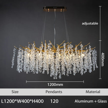 Lustre LED en cristaux au design moderne pour intérieur — LZ4XJ9