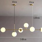 6 têtes or 140cm / Blanc froid