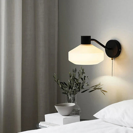 Applique murale nordique rétro en verre pour décoration lumineuse — LZ4X9J