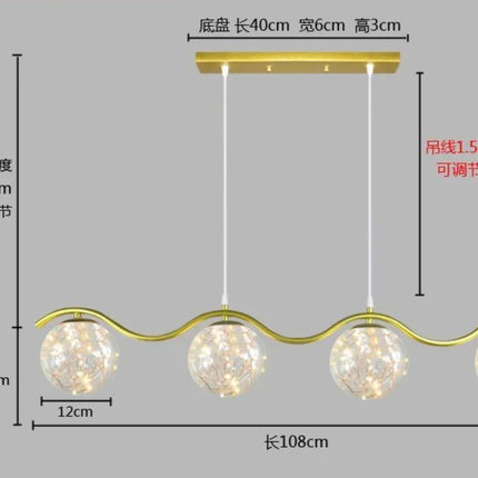 lustre moderne avec abat-jour en verre pour décoration maison