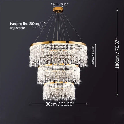 Plafonnier LED décoratif moderne en cristal pour intérieur — LZ4X9P