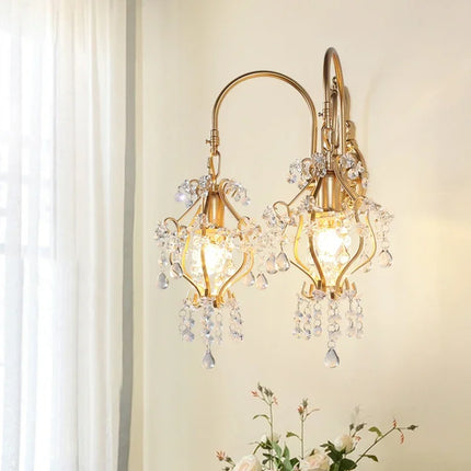 Applique murale rétro nordique en cristal pour décoration intérieure — LZ4X9Q2