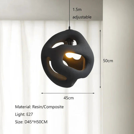 Suspension LED nordique design wabi-sabi pour salle à manger et bar — LZ4X9Q