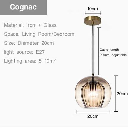 Suspension en verre au style nordique moderne pour intérieur — LZ4X9T