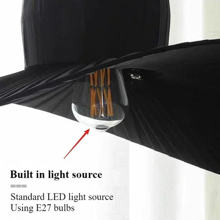 Lustre suspension en chapeau de paille style nordique pour intérieur — LZ4X9T