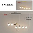 4 boules blanches / Corps en or / Blanc froid