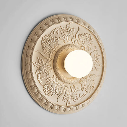 Applique murale rétro avec abat-jour en verre blanc haut de gamme — LZ4X9P2
