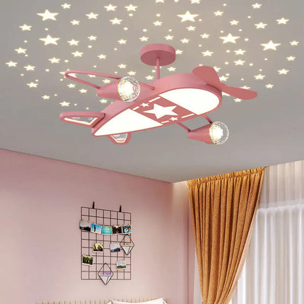 Plafonnier enfant avion avec ciel étoilé créatif — LZ4X9T