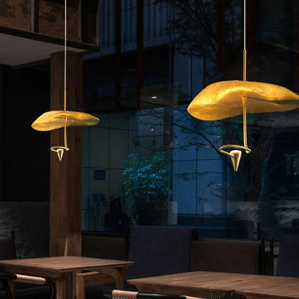 Lustre LED cuivre au design moderne pour décoration intérieure — LZ4G7M2