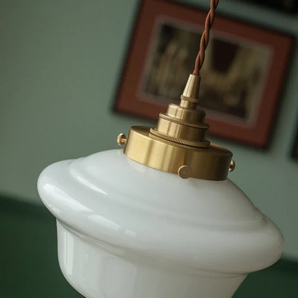 iwhd suspension led en verre et cuivre style nordique moderne