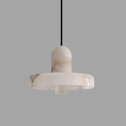 Lustre en marbre espagnol avec structure en cuivre pour restaurant et B&B — LZ4X9T