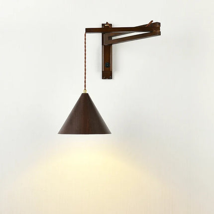 Applique murale japonaise vintage pliable avec interrupteur LED — LZ4X9B
