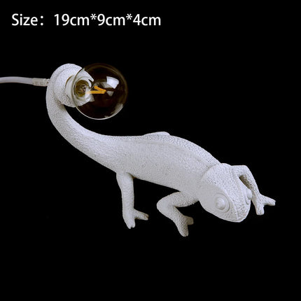 Applique murale lézard en résine avec luminaire de nuit — LZ4X9P2