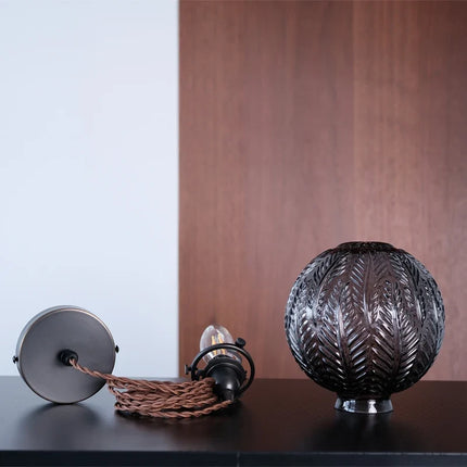 Lustre suspension boule en verre LED style nordique luxe — LZ4X9T