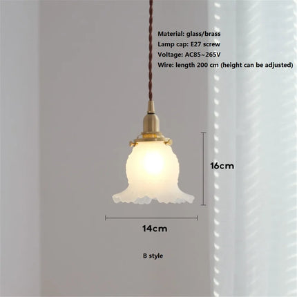 Lustre suspension en verre style nordique rétro pour intérieur — LZ7XQ2