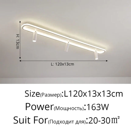 Plafonnier LED à spots en acrylique — LZ4X9P