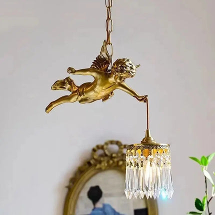 Lustre LED en cristal avec ailes d’ange style européen luxueux — LZ4X9P2Q