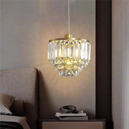 Lustre en cristal et cuivre au design moderne pour décoration — LZ4J9X
