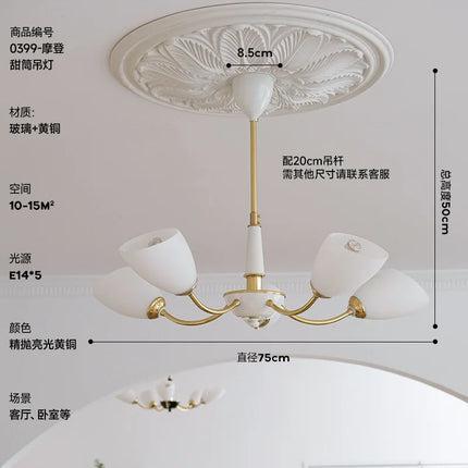 Lustre suspension LED en verre au design nordique vintage — LZ4X9P2Q