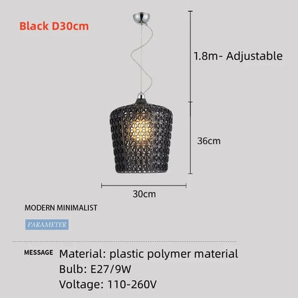 Lustre italien moderne creux décoratif avec éclairage LED acrylique — LZ4P9XQ