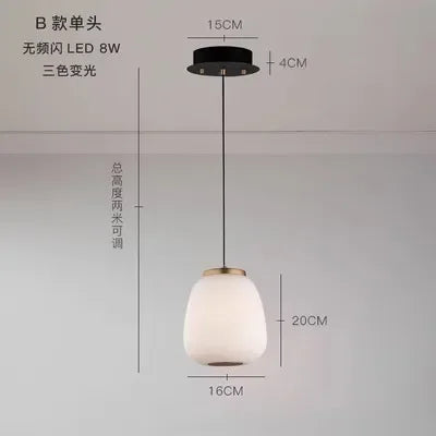 Suspension en verre laiteux pour intérieur moderne et élégant — LZ4X9T