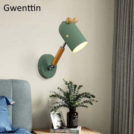 Applique murale nordique en bois et fer pour chambre d’enfants — LZ4X9T