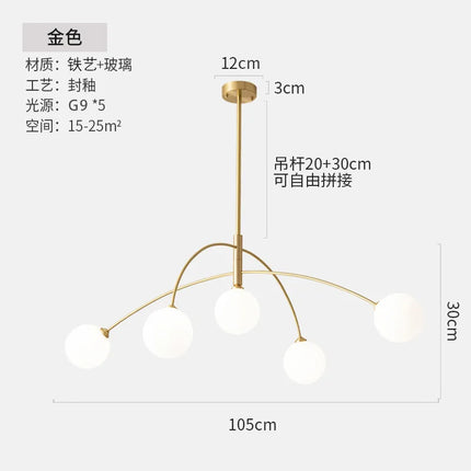 Suspension nordique en verre décorative forme haricot magique — LZ4XJ9