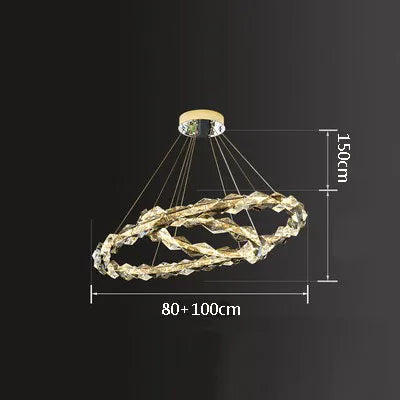 Lustre suspension en cristal pour ambiance élégante et minimaliste — LZ4Q7M2
