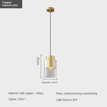 Suspension en cuivre au design moderne pour éclairage de luxe — LZ4X9P