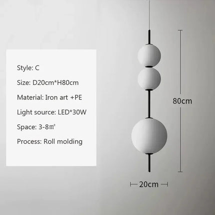 suspension moderne en verre pour décoration intérieure élégante