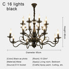 C 16 feux noir 1 / Lumière chaude / CHINE