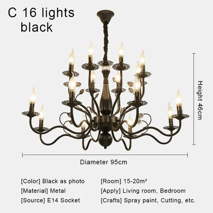 Lustre suspension rétro en tissu pour décoration campagne — LZ4M9X
