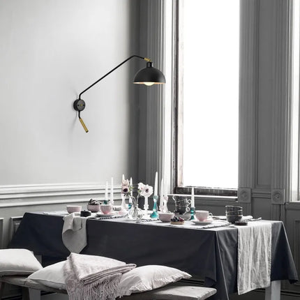 Applique murale style industriel nordique avec bras articulé — LZ4X9M2