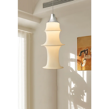 Lustre suspension nordique en soie style wabi-sabi pour intérieur élégant — LZ4V7Q2