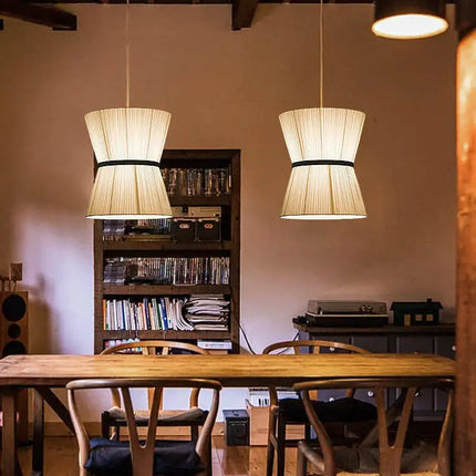 Lustre en tissu style Wabi Sabi pour décoration intérieure moderne — LZ4X9P