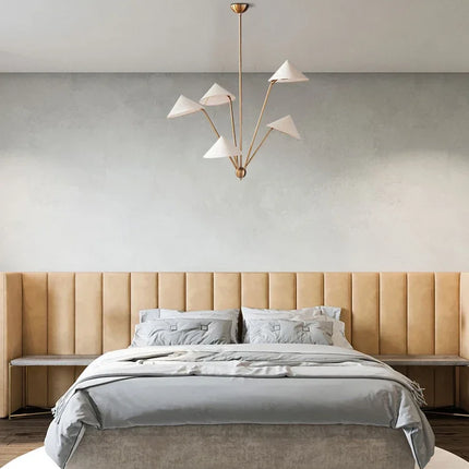 Suspension Wabi-sabi en tissu style japonais pour salon et cuisine LED — LZ4X9P2