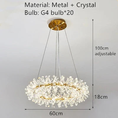 Applique murale LED en cristal et métal doré pour salon et TV, ampoule G4 110-220V — LZ4P9XQ