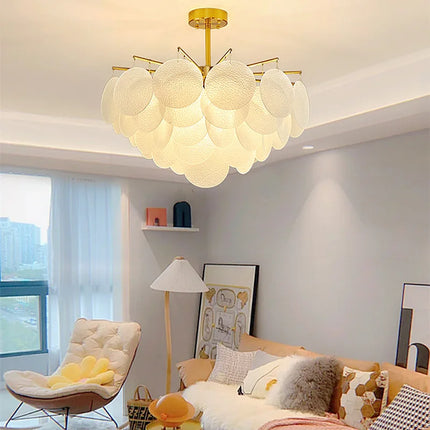 Lustre en verre avec carillons éoliens au design romantique — LZ4XJ9