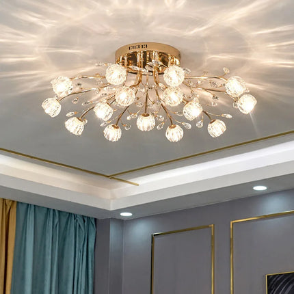 Lustre nordique en cristal et verre avec LED décorative — LZ4X9M
