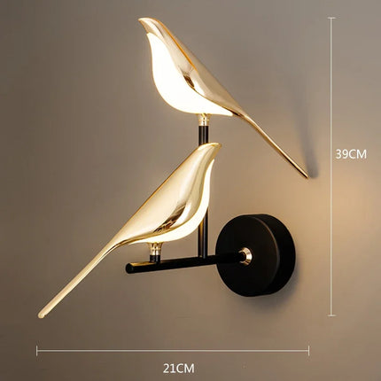 Applique murale LED au design nordique en forme de pie — LZ4X9T2