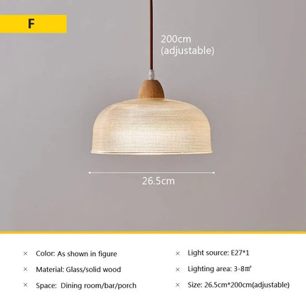 Suspension en verre au style japonais vintage pour intérieur — LZ4Q7M2