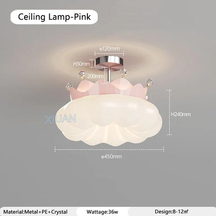 Plafonnier en cristal au design kawaii pour décoration ludique — LZ4XJ9
