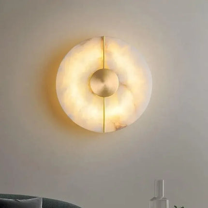 Applique murale LED en marbre et cuivre doré style nordique moderne — LZ4X9P2