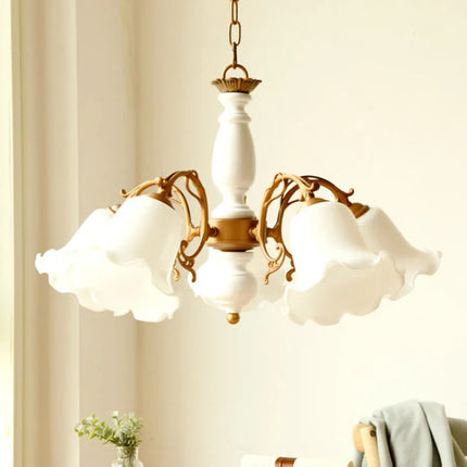Suspension lustre vintage en verre dépoli style nordique — LZ4X9T1