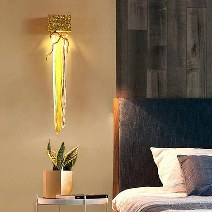 Applique murale moderne en cristal et cuivre pour intérieur — LZ4X9T2