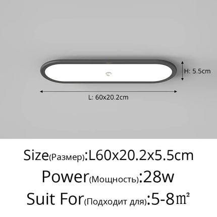 Plafonnier LED ultra-mince avec détecteur de présence — LZ4X9Q2